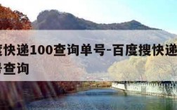 百度快递100查询单号-百度搜快递100单号查询