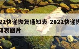 2022快递恢复通知表-2022快递恢复通知表图片