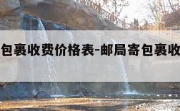 邮局寄包裹收费价格表-邮局寄包裹收费价格表图片