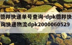 dpk德邦快递单号查询-dpk德邦快递单号查询快递物流dpk200006052978