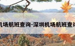 深圳机场航班查询-深圳机场航班查询电话