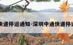 中通快递停运通知-深圳中通快递停运通知