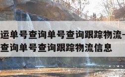 顺丰速运单号查询单号查询跟踪物流-顺丰速运单号查询单号查询跟踪物流信息